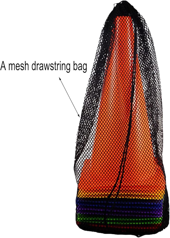 12 Inch Traffic Training Cones, 12 Pack Cones Sports Training Agility Plastic Safety Parking Cones, Agility Field Marker Cones for Soccer Basketball Football, Outdoor Sport Activity