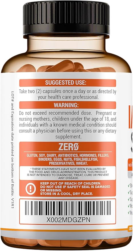 10 in 1 Immune Support Supplement (No Fillers) | Vitamin C, Zinc, Elderberry, Echinacea, Turmeric, Probiotics |Immunity Booster for Multi-System Immune Defense, Respiratory & Gut health |60 Day Supply