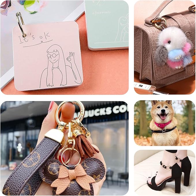 12 Pack Assorted Metal Round Carabiner Clip, 3/4 Inch Trigger Spring O Rings, Spring Snap Clip Hooks for Replacement Purse Strap Ring, Paracord Lanyard Clips, Keychain Rings Hardware DIY Crafts Making