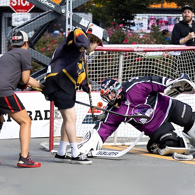 Premier Sports – 54“ Junior Steel Street Hockey Goal – Portable Hockey Net for Indoor & Outdoor Use – Hockey Training Equipment