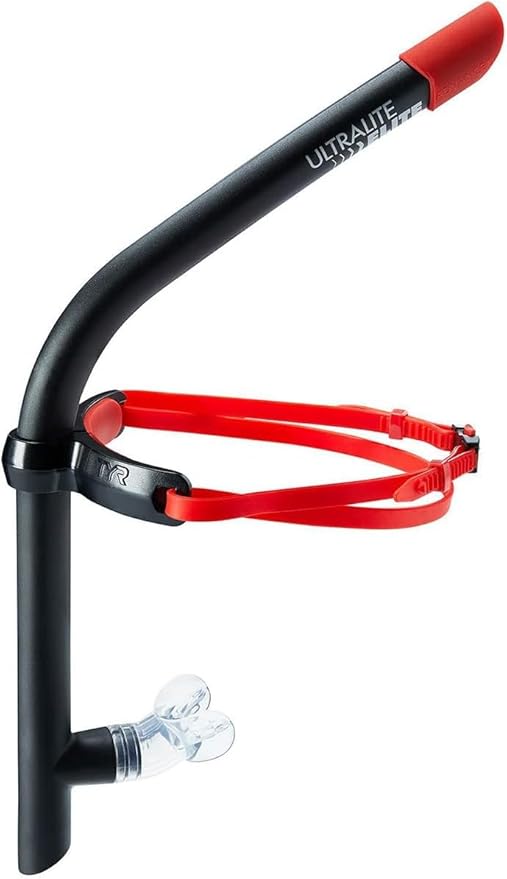 TYR Ultralite Elite Swim Snorkel - Adult Snorkeling Gear for Swimming Training - Ultra-Lightweight and Comfortable for Body Alignment Exercises