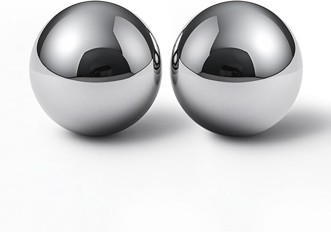 1.5-inch Baoding Balls with Chime: Stainless Steel Baoding Balls, Hand Massage, Meditation Balls — Suitable for Home/Office Exercise, Stress Relief, Anxiety Reduction, and as Holiday Gifts