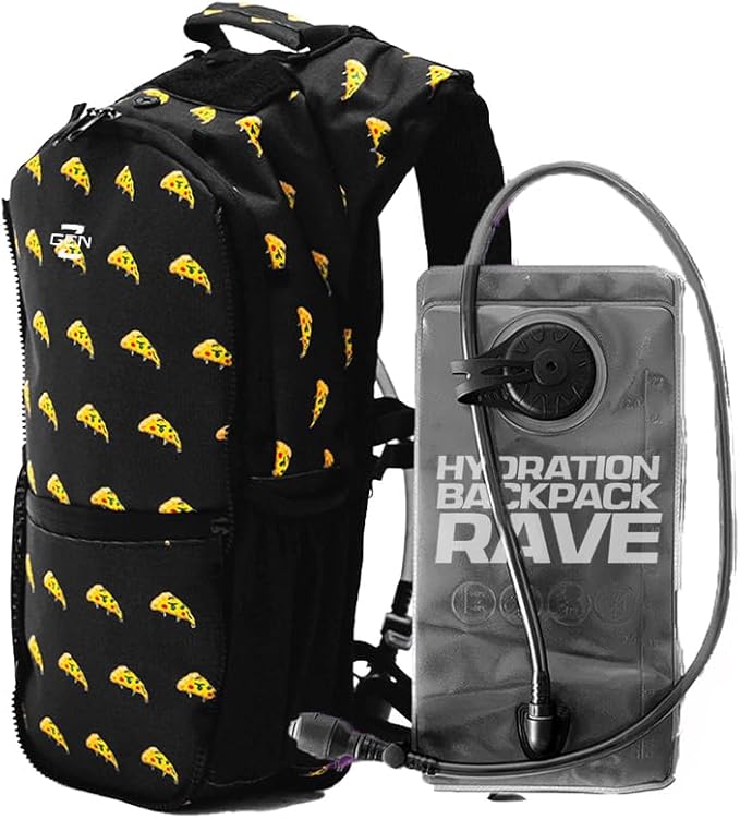 RaveRunner® Anti-Theft Hydration Backpack | Rave Hydration Pack, Festival Water Bag, Hydropack Rave, Hydration Pack EDC