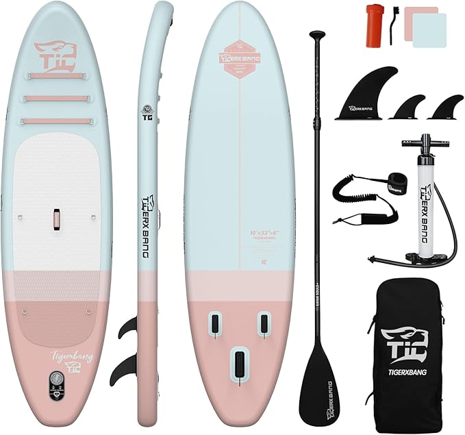 11'6"/11'/10' Inflatable Paddle Board with Complete Accessories, Versatile Premium Paddle Boards for Adults/Youth, Stand Up Paddle Board Polar/Wave/Sunny Wave Collection