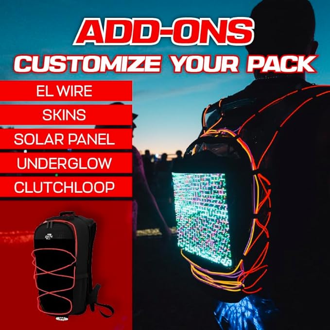 RaveRunner® Anti-Theft Hydration Backpack | Rave Hydration Pack, Festival Water Bag, Hydropack Rave, Hydration Pack EDC