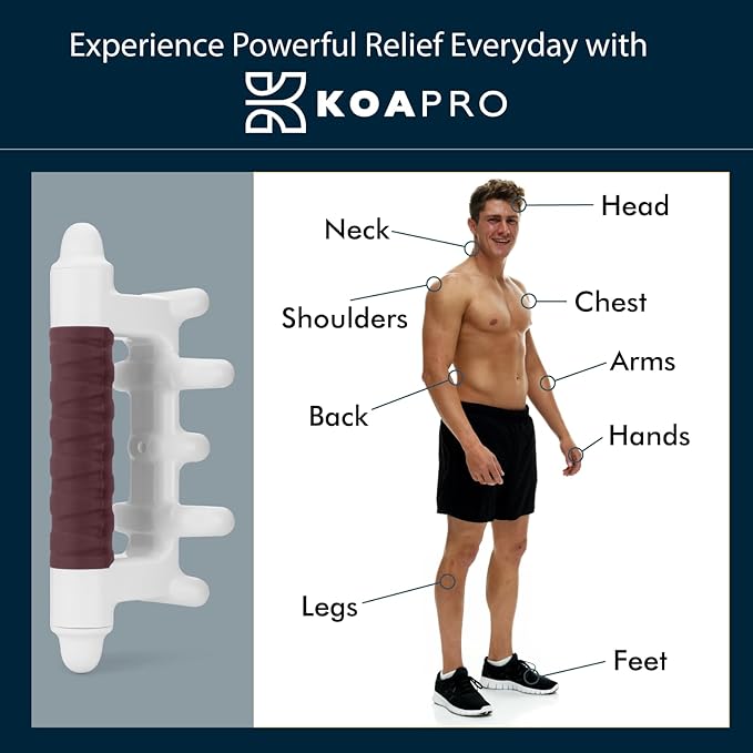 KOAPRO Fascia Massage Tool for Stress Relief - Portable Facia Blaster for Muscle Recovery and Circulation, Revolutionary Myofascial Release Tool for Sore Muscles, Tension, and Holistic Fascia Health
