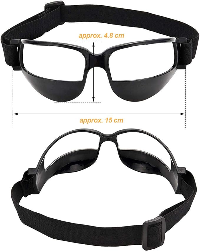 10 Pcs Basketball Goggles Dribble Dribbling Specs Professional Basketball Training Aid,Adjustable Elastic Strap Safety Eyewear Goggles for Kids Adult Youngster Adolescent Golf Rugby Soccer