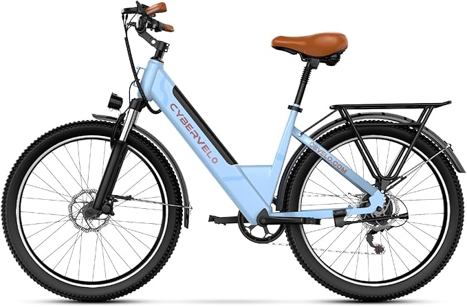 1000 Peak Electric Bike for Adults,up 80 Miles Removable Battery Ebike, 26" Electric E Bike with 7-Speed,Adult Electric Bicycles for Commute Beach Snow Womens All Terrain