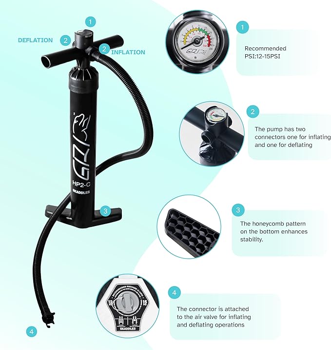 10’6’’ Portable Inflatable Stand Up Paddle Board (SUP) for Adults and Youth with Non-Slip Deck – Complete Accessories Kit, Perfect for Fishing, Yoga, Fitness & Family Fun