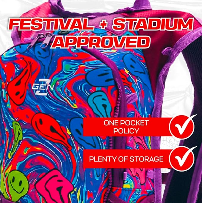 RaveRunner® Anti-Theft Hydration Backpack | Rave Hydration Pack, Festival Water Bag, Hydropack Rave, Hydration Pack EDC