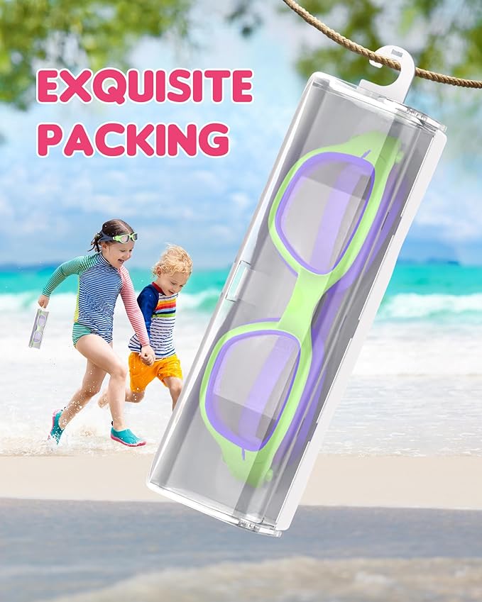 Kids Swim Goggles,Swimming Goggles for Kids 6-14, Anti-Fog UV Protection Pool Glasses for Boys Girls