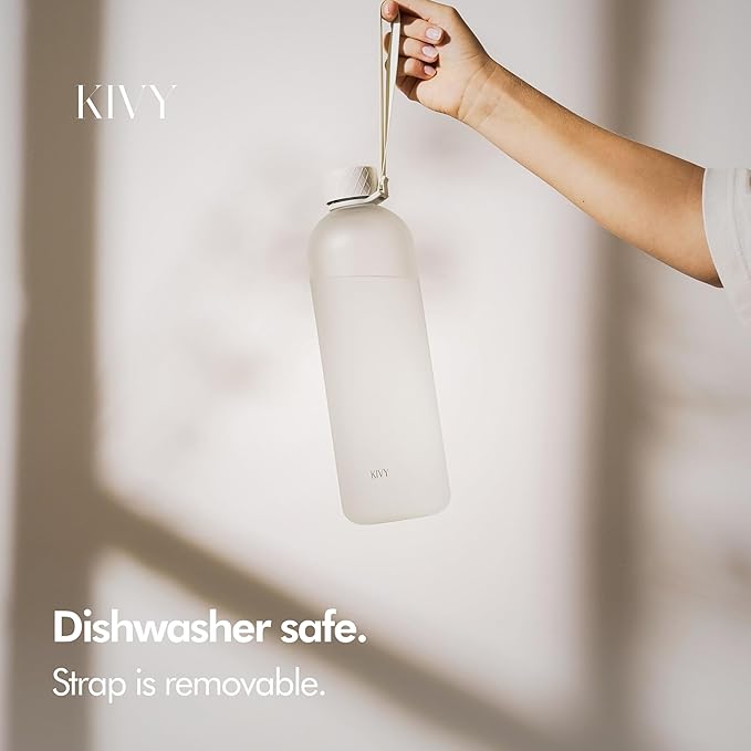 KIVY Slim Water Bottle 50oz [Lightweight & Shatterproof] - Reusable Tritan Water Bottle - Leak Proof Water Bottle for Women & Men - No Spill - Dishwasher Safe - BPA Free