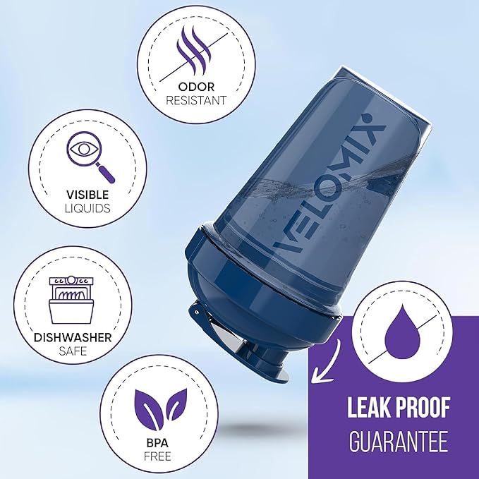 '-2 Pack- 20 oz Protein Shaker Bottles for Protein Mixes - 2x Wire Whisk | Leak Proof Shaker Cups for Protein Shakes and Pre Workout | Protein Shaker Bottle Pack