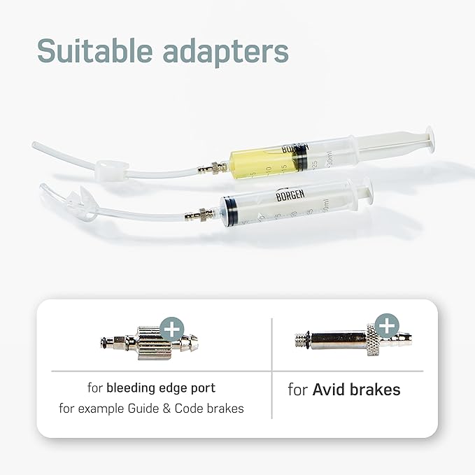 Borgen Bleed kit Compatible with AVID SRAM Hydraulic disc Brakes I Bike Brakes Service kit I Bleeding kit with Step-by-Step Instructions for The Perfect Bleeding of The Brake