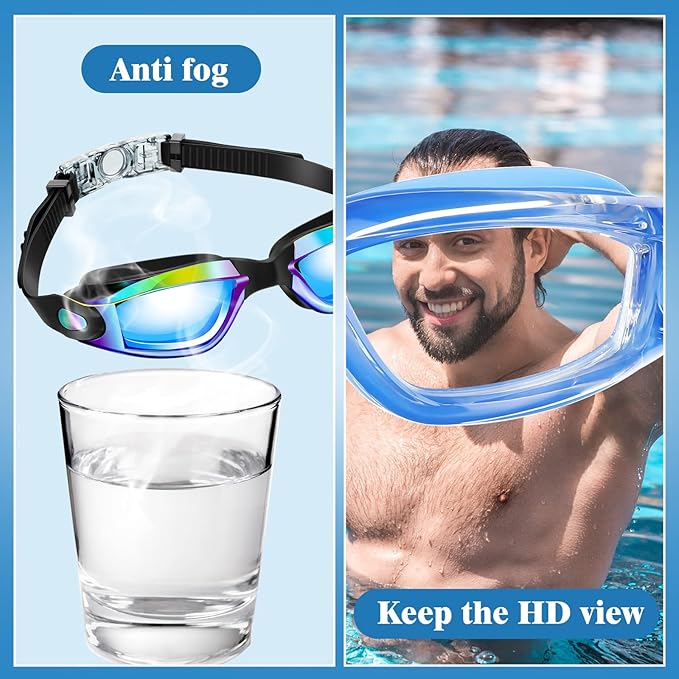 Konohan 10 Pack Swim Goggles Bulk for Kids adult Pool Goggles Anti Fog Silicone No Leak Swimming Glasses for Men Women Youth