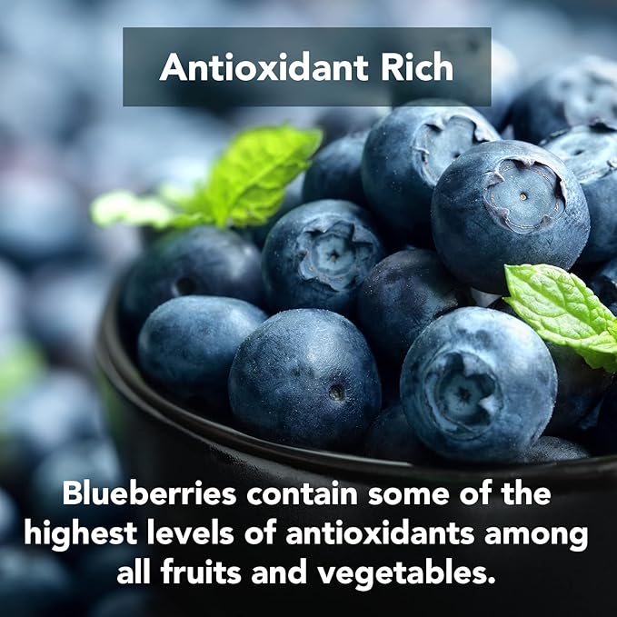 100% Pure Wild Blueberry Powder | Rich in Antioxidants | Made with Canada Grade-A Wild Crafted Blueberries, Perfect for Smoothies, Snacks & Baking (8 oz)