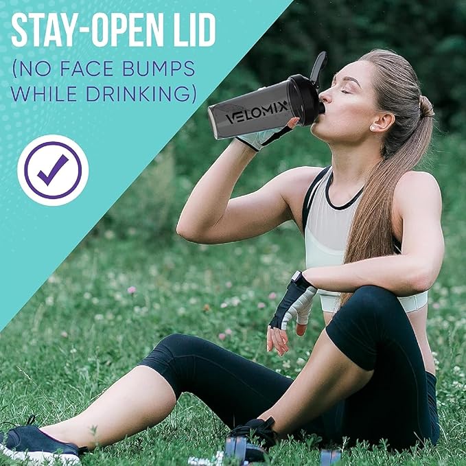 '-2 Pack- 28 oz Protein Shaker Bottles for Protein Mixes - 2x Wire Whisk | Leak Proof Shaker Cups for Protein Shakes | Protein Shaker Bottle Pack | Shakers for Protein Shakes - 2xBlack