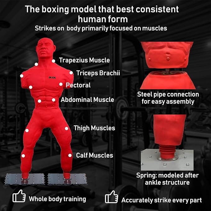 Freestanding Punching Bag Boxing Dummy for Adults Fighting Bag Stand Kick Boxing Mannequin Training Dummy Martial Arts