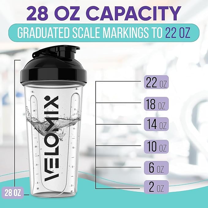 '-2 Pack- 28 oz Protein Shaker Bottles for Protein Mixes - 2x Wire Whisk | Leak Proof Shaker Cups for Protein Shakes | Protein Shaker Bottle Pack | Shakers for Protein Shakes - 2xTransparent