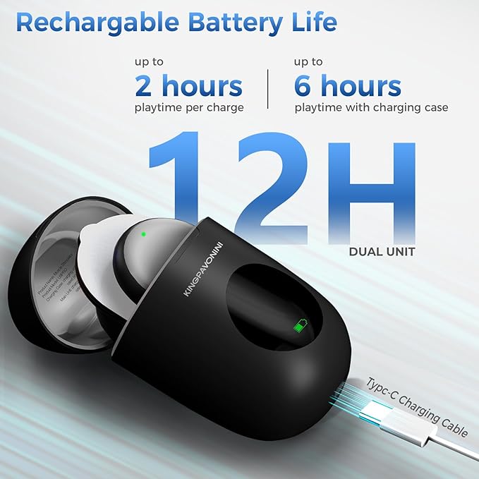 KingPavonini Wireless TENS Unit, Muscle Stimulator for Pain Relief, Portable Rechargable TENS EMS Machine, LED Screen, Remote, Dual Channel 6 Modes 16 Intensity Massager, Charging Case (4 Pads)