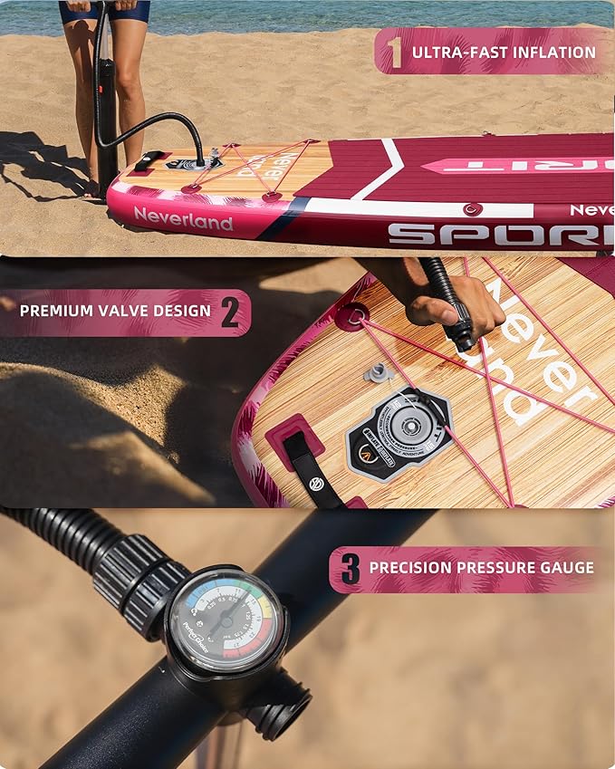 11'6×35" Super Wide Inflatable Stand Up Paddle Board, Ultra Stable SUP Board for Adults, 450lb Capacity with Shoulder Strap, 100L Backpack, Removable US Fin, Floating Paddle, Safety Leash