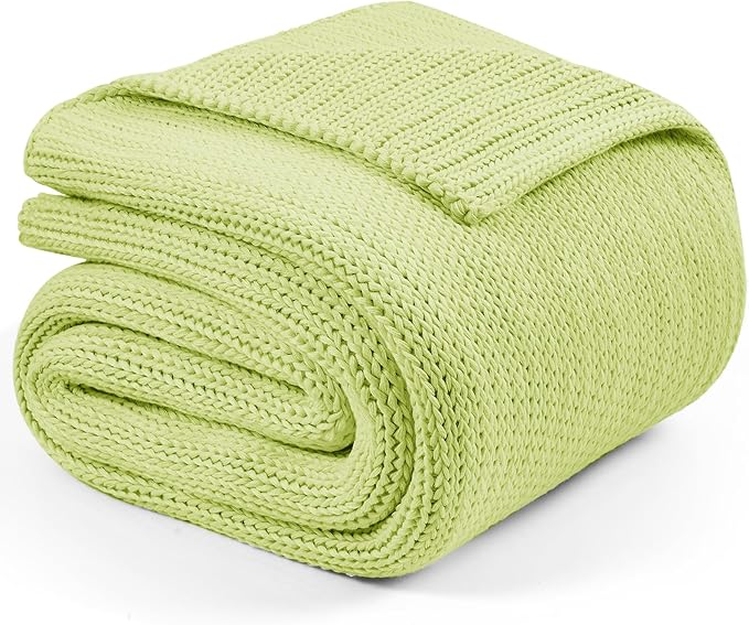 L'AGRATY Knitted Weighted Blanket - 48"x72" 12lbs Cooling Chunky Knit Heavy Blanket for Adults Braided Crochet Throw Thick Cable Yarn Knit Decorative No Beads Evenly Weighted Machine Washable