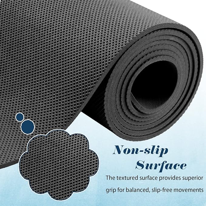 10 Pack Yoga Mats Bulk, 68'' x 24'' x 4mm Thick Yoga Mats for Kids and Adult Gym Mats Bundle Latex Free Exercise Mats with Non Slip Texture for Outdoor Yoga, Pilates or Workout